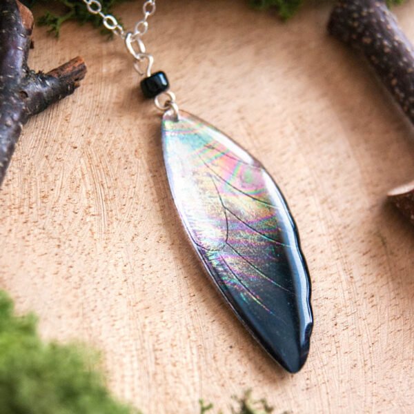 Collier Cléophée unique en résine et argent 925