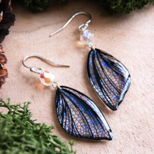 Boucles d’oreilles en ailes de fée – Eowyn Aurore Boréale