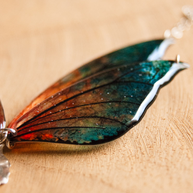 Détail des ailes utilisées pour le collier Feu Follet